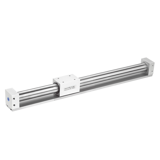 Rodless Air Cylinder, Coupled, Direct Mount w/ Switch Rail